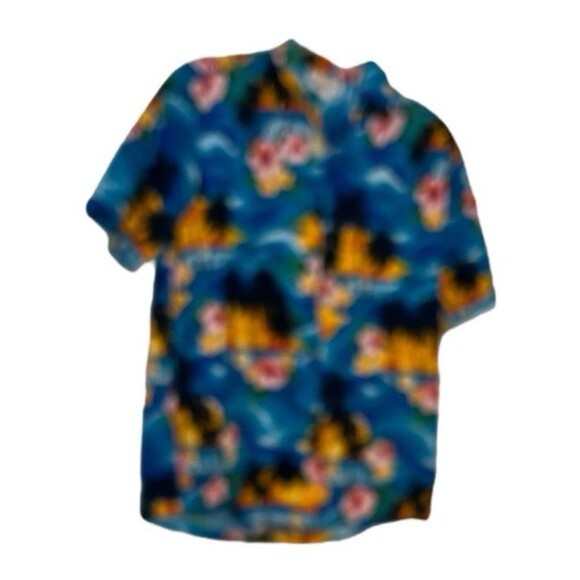 Vintage Pacific Legend Mens Shirt Blue Aloha Floral Hawaii USA Size Medium - Picture 2 of 4